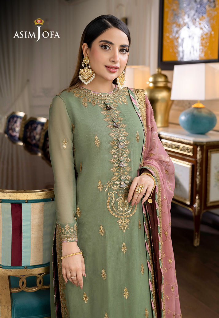 Jihmil By Asim Jofa Embroidered Chiffon Suit
