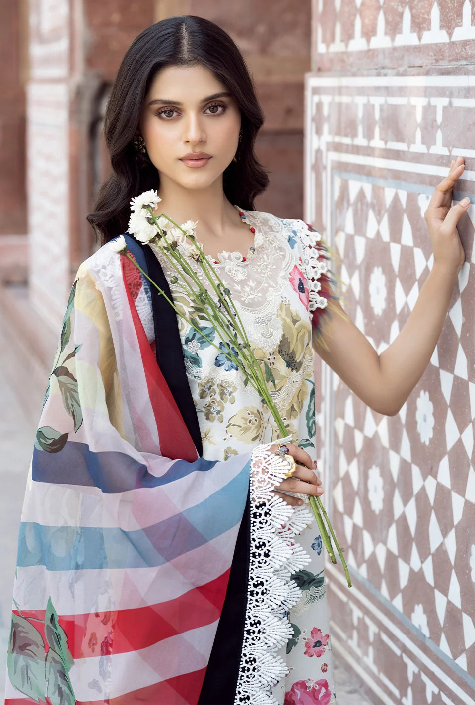 Bin Ilyas Printed Embroidered Lawn Suit