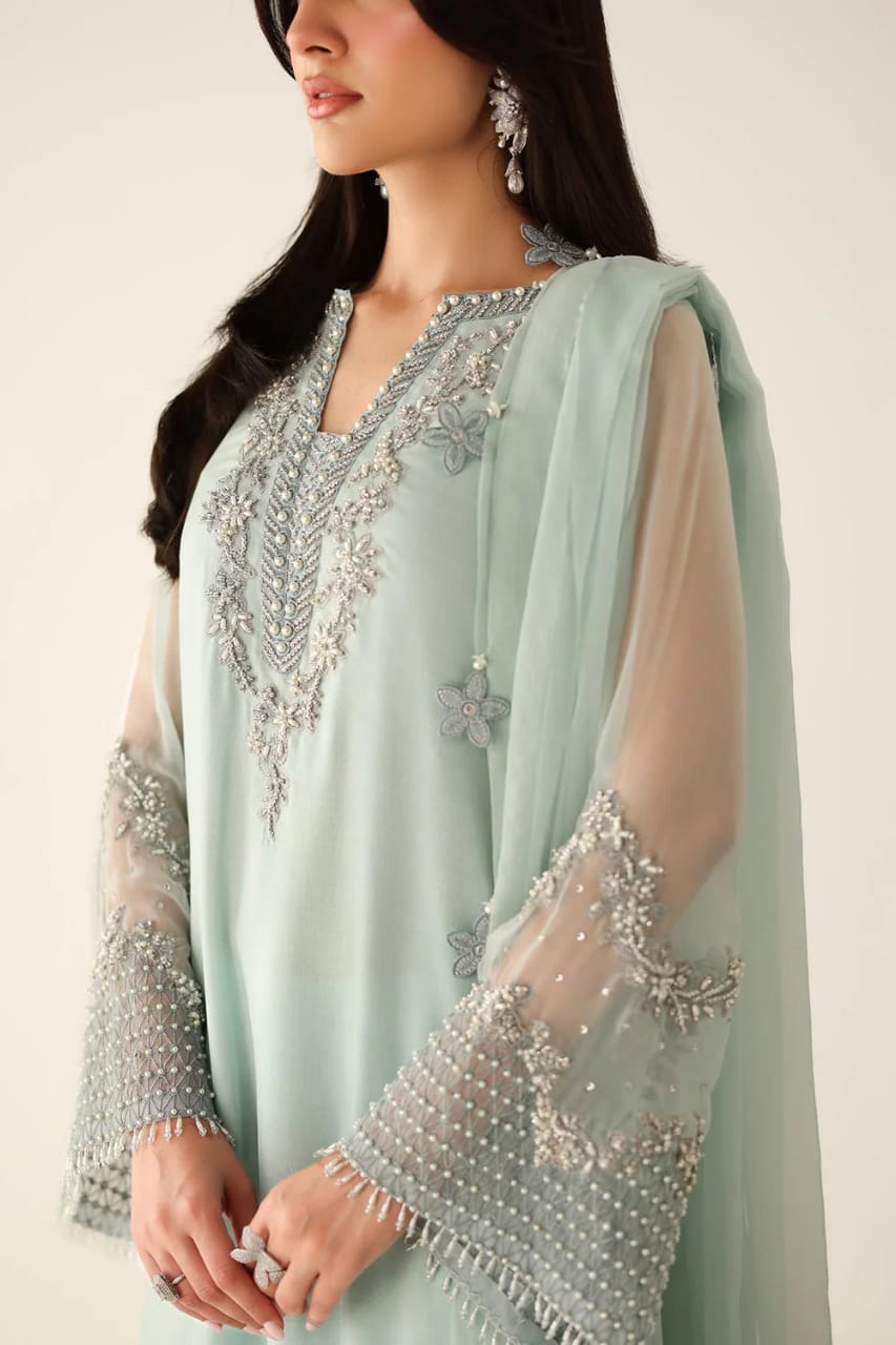 Barouqe Luxury Chiffon Embroidered Suit