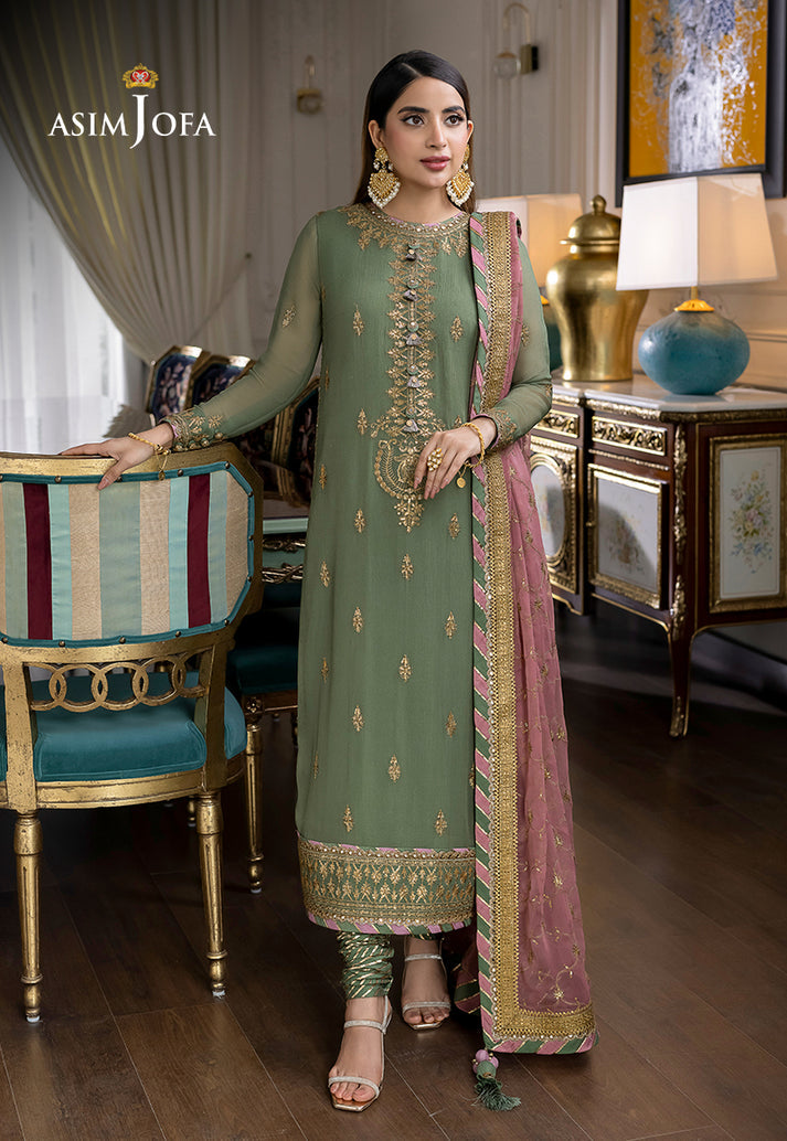 Jihmil By Asim Jofa Embroidered Chiffon Suit