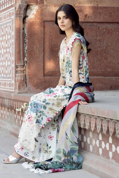 Bin Ilyas Printed Embroidered Lawn Suit