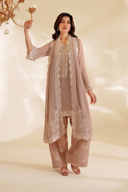 Embroidered Chiffon Suit